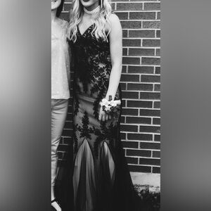 Black Lace Prom Dress